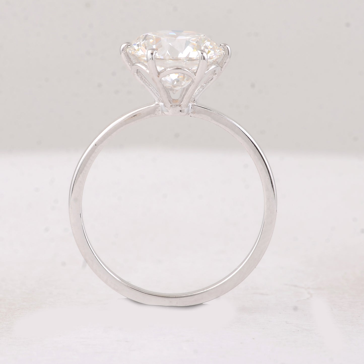 3.06 Carats Lab Grown Diamond 14K Gold Ring