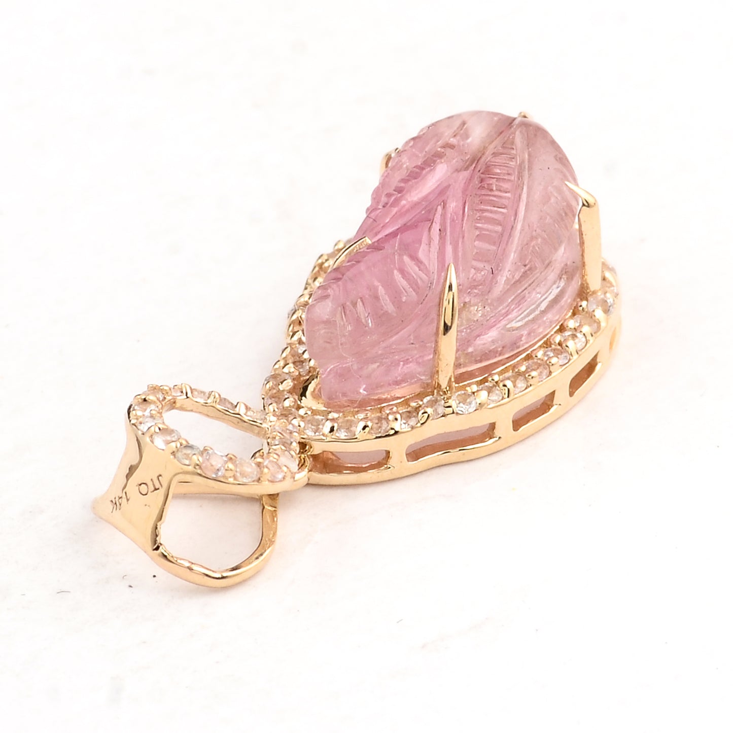 3.37 Ct Fancy Tourmaline 14K Gold Pendant
