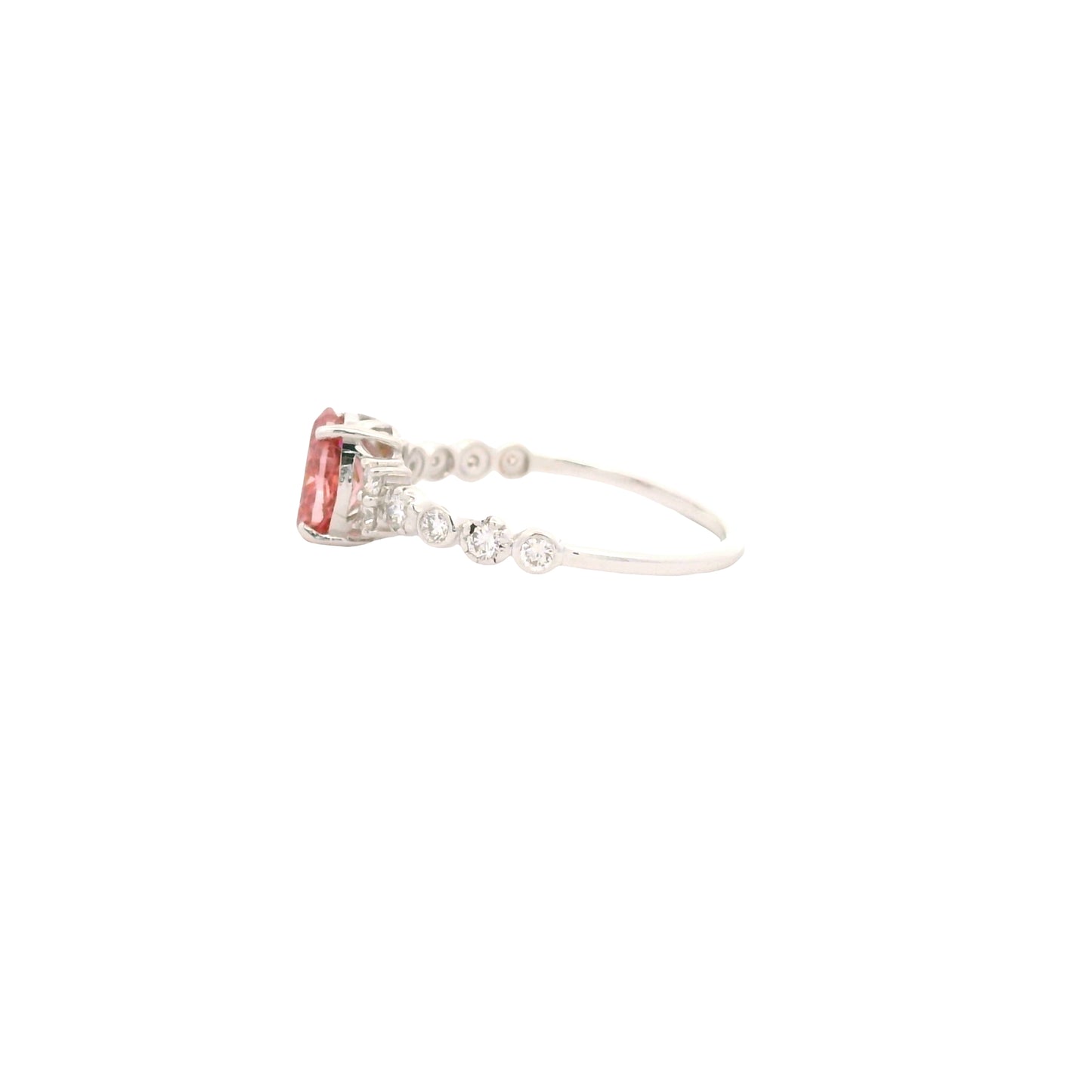 1.33 Carats Pink Lab Grown Diamond 14K Gold Ring