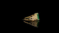 2.83 Ct Octagon Natural Emerald 14K Gold Ring