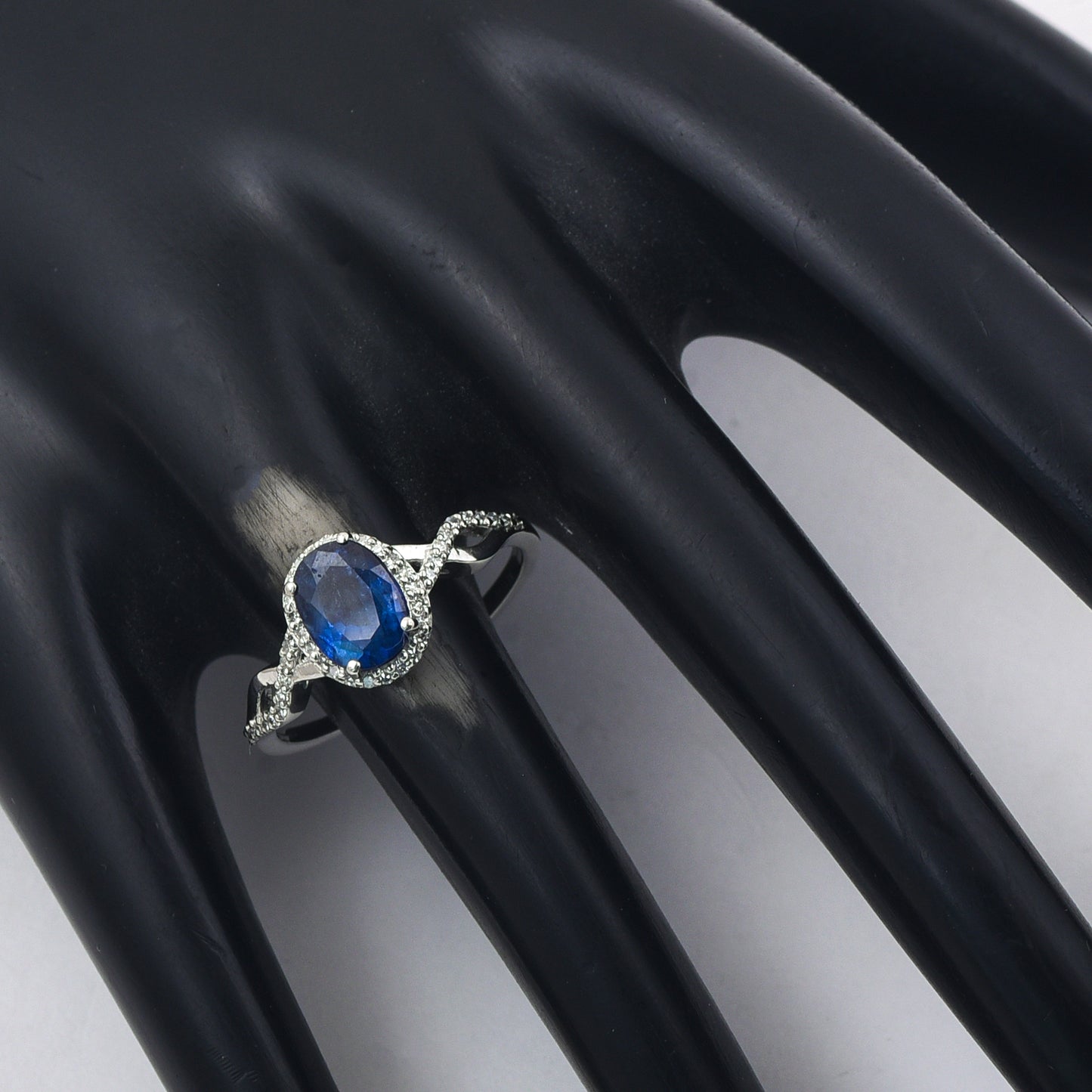 1.69 Ct Oval Mixed Cut Natural Sapphire 950 Platinum Ring