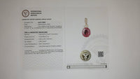2.86 Ct Oval Mixed Cut Lab Grown Ruby 14K Gold Pendant