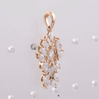 1.02 Ct Marquise Natural Diamond 14K Gold Pendant