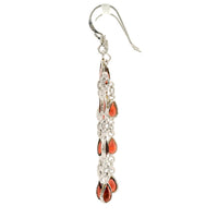 10.80 Ct Garnet 925 Sterling Silver Earrings