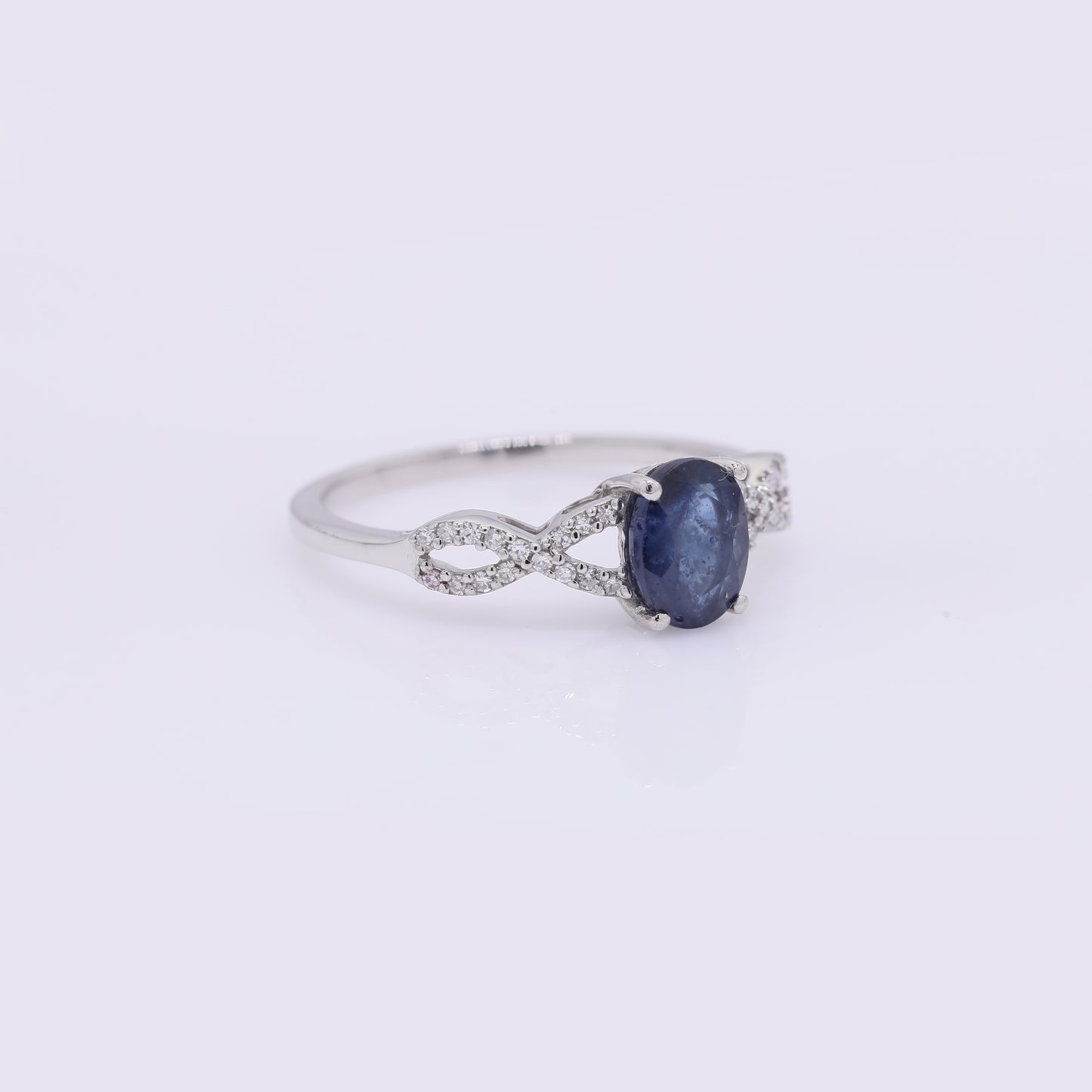 1.43 Ct Oval Mixed Cut Natural Sapphire 950 Platinum Ring