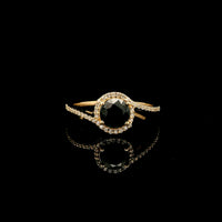 1.10 Ct Round Mixed Cut Natural Sapphire 14K Gold Ring