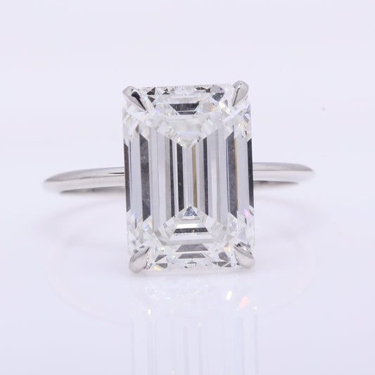 6.85 Ct Octagon Lab Grown Diamond 950 Platinum Ring