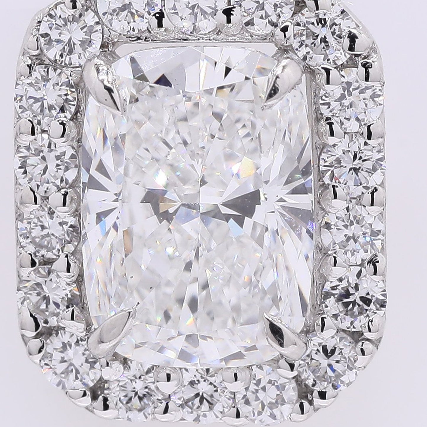 2.38 Ct Cushion Modified Brilliant Lab Grown Diamond 950 Platinum Pendant