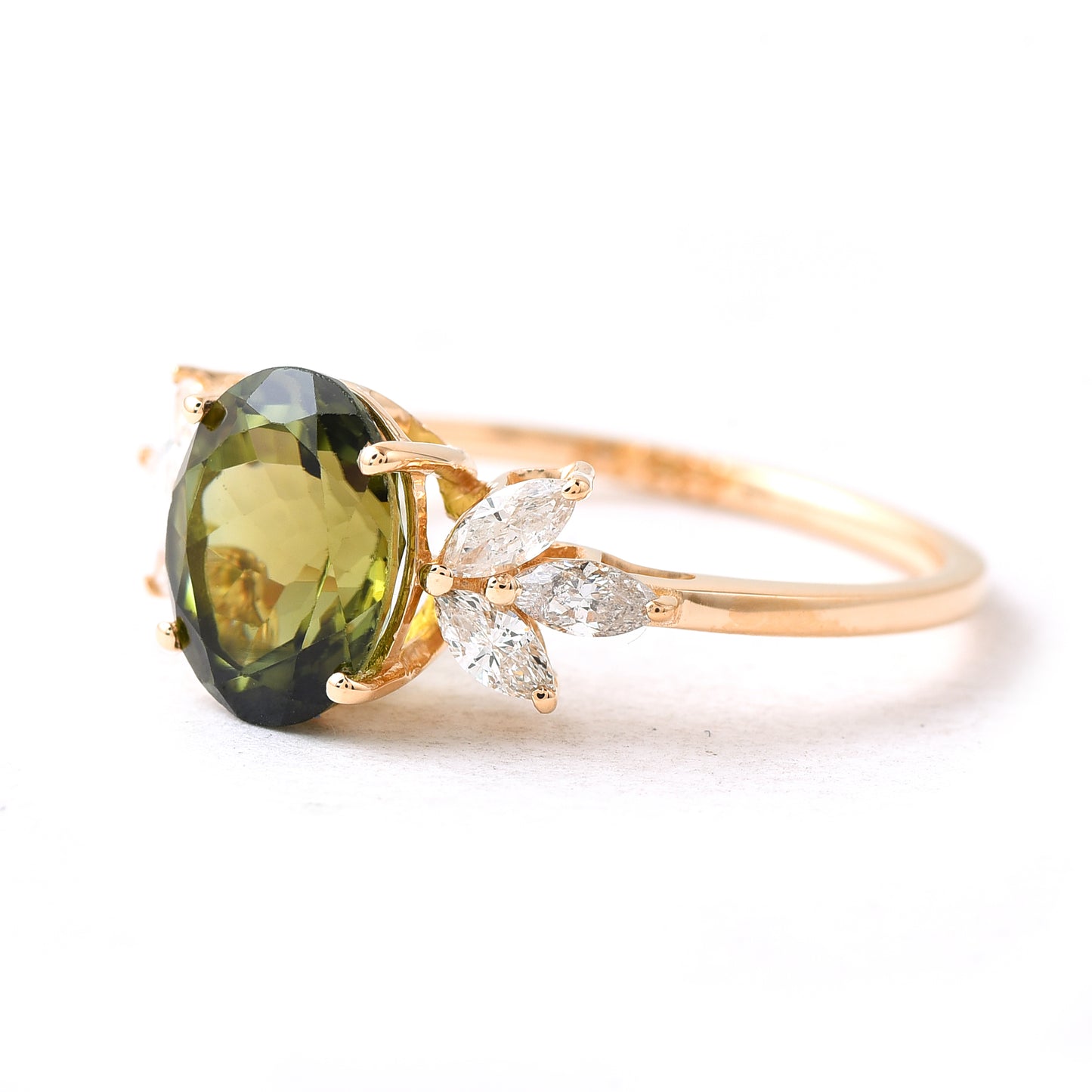 2.24 Ct Oval Tourmaline 14K Gold Ring