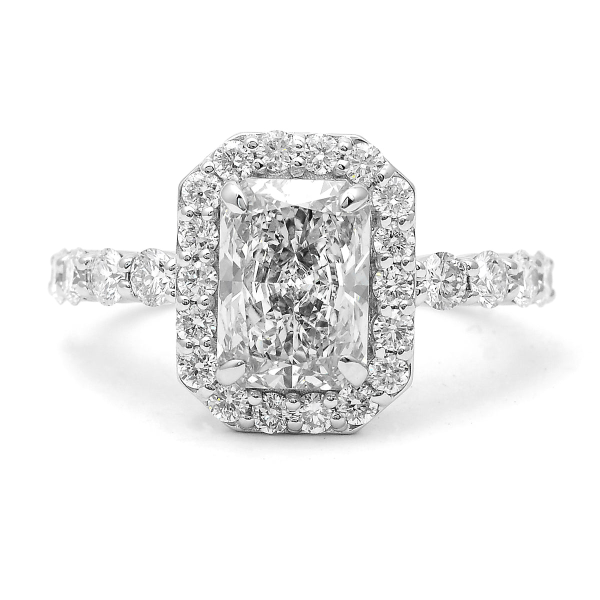 3.02 Carats Lab Grown Diamond 14K Gold Ring