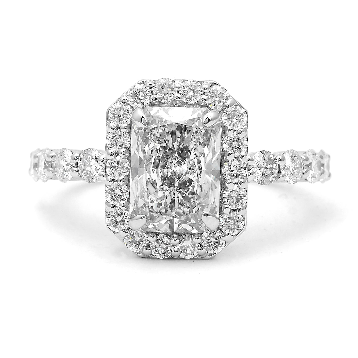 3.02 Carats Lab Grown Diamond 14K Gold Ring
