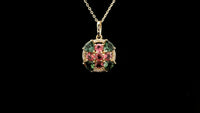 1.37 Ct Trillion Tourmaline 14K Gold Pendant