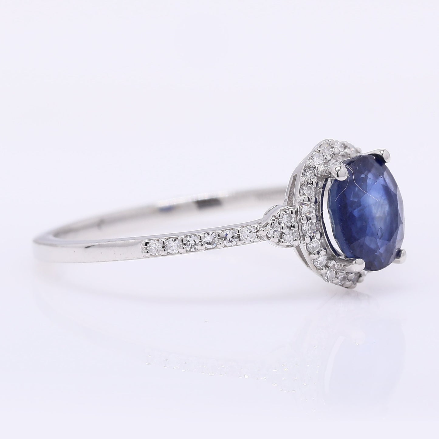 1.17 Ct Oval Mixed Cut Natural Sapphire 950 Platinum Ring