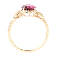 1.64 Ct Oval Mixed Cut Natural Tourmaline 14K Gold Ring