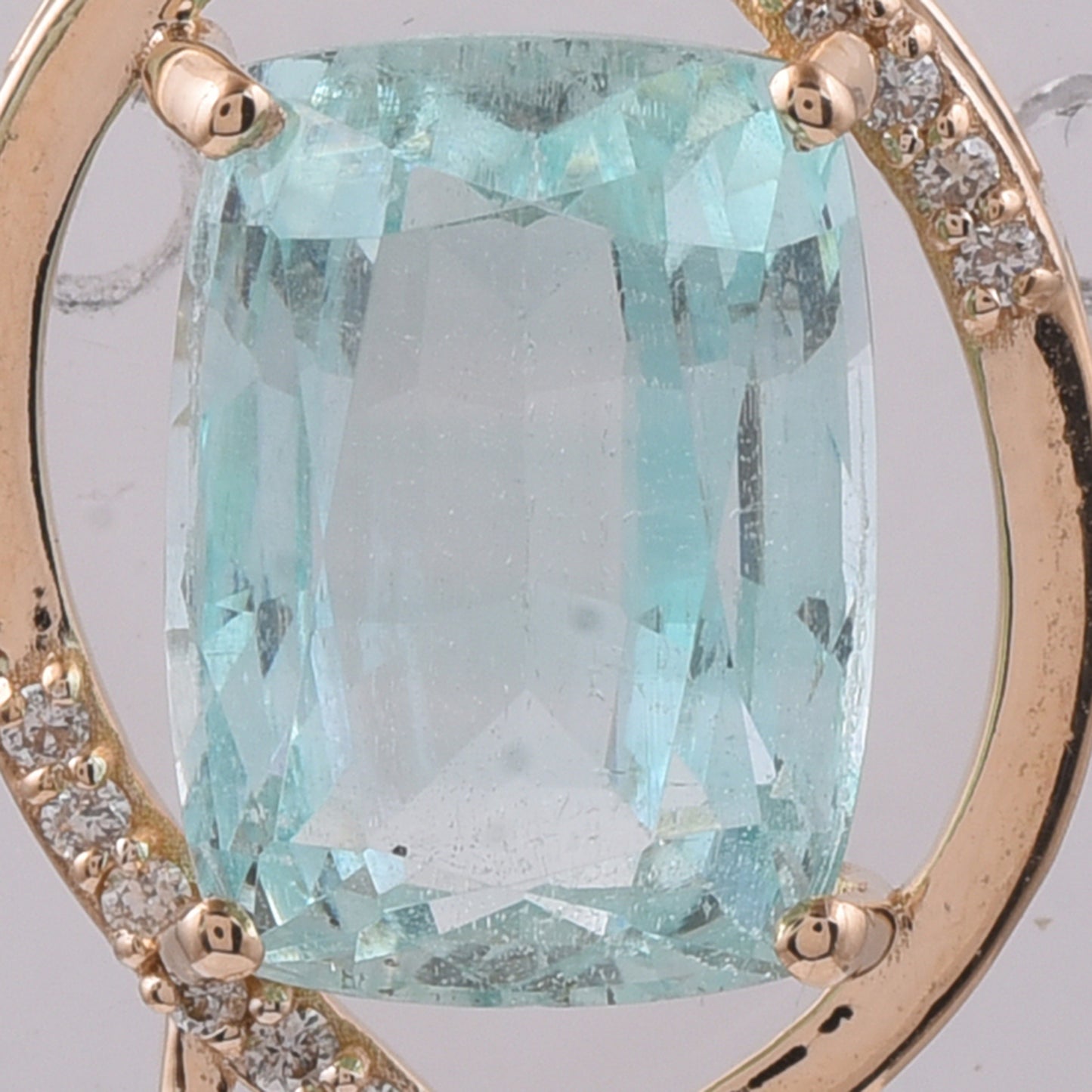 4.18 Ct Cushion Natural Emerald 14K Gold Pendant