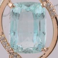 4.18 Ct Cushion Natural Emerald 14K Gold Pendant