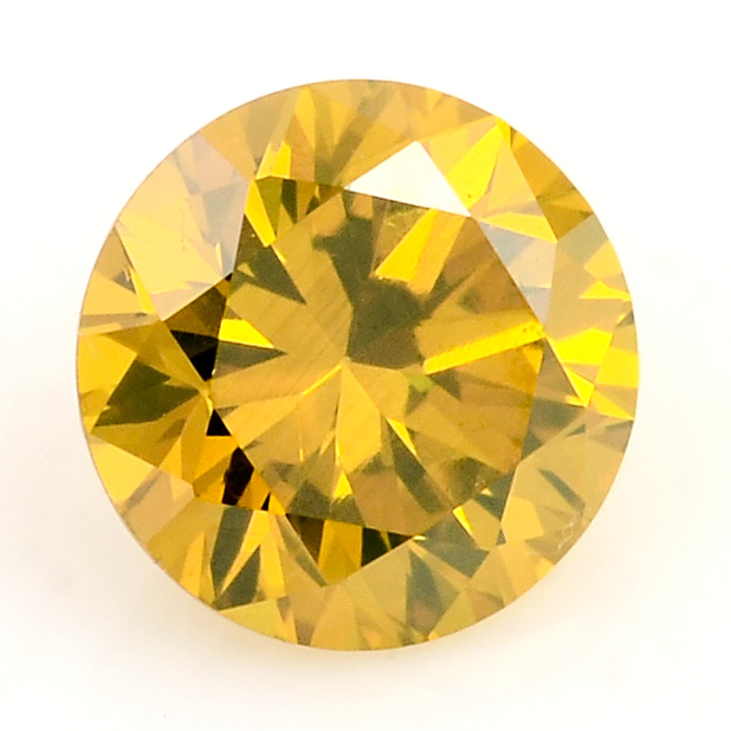 0.26 Yellow Diamond Round Loose Gemstone