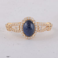 1.81 Ct Oval Sapphire 9K Gold Ring