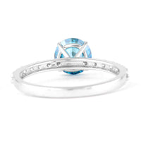 1.63 Carats Blue Lab Grown Diamond 14K Gold Ring