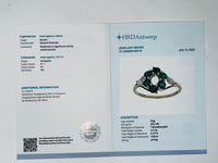1.00 Ct Round Natural Emerald 14K Gold Ring