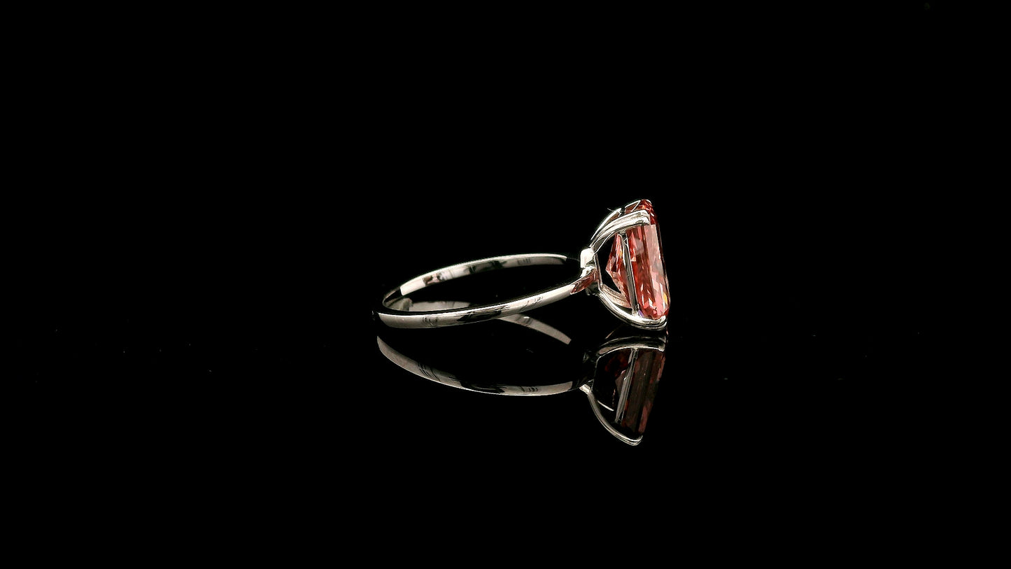 3.01 Carats Pink Lab Grown Diamond 14K Gold Ring