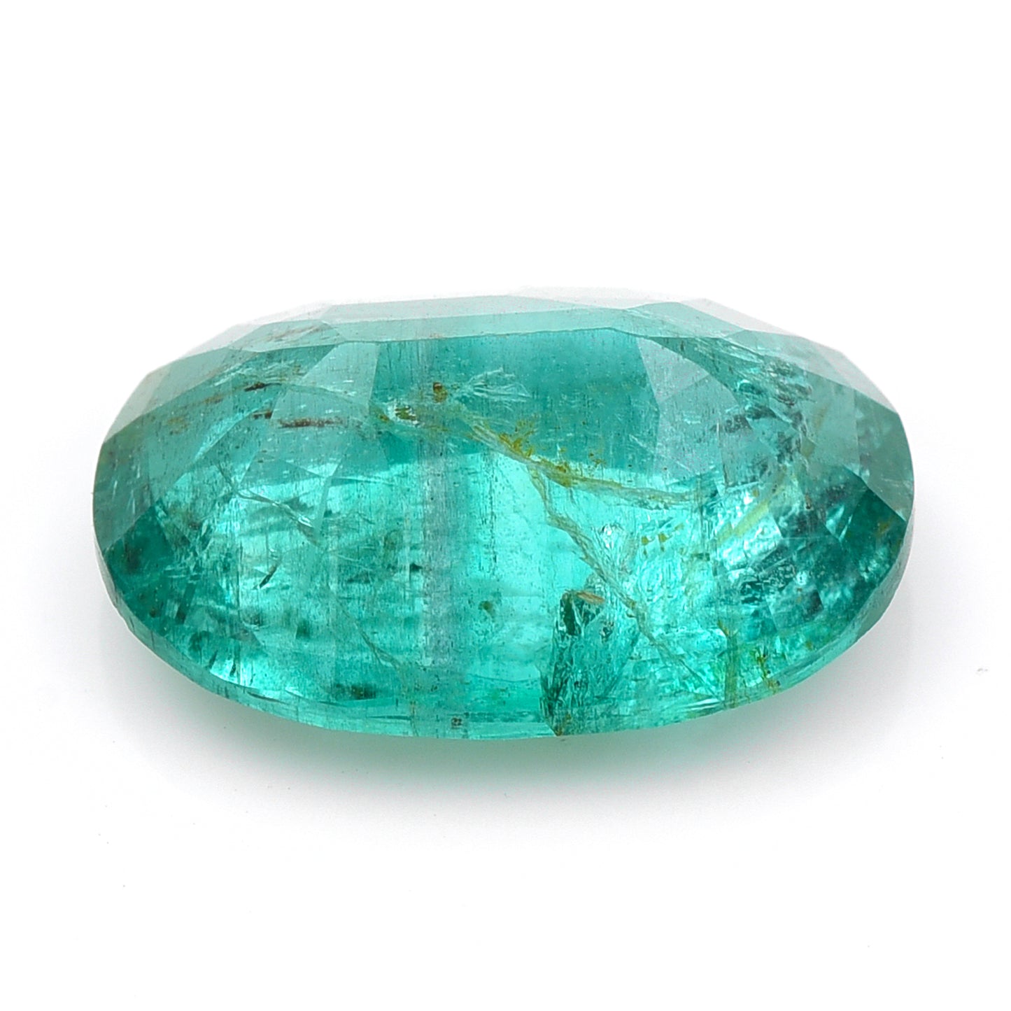5.63 Natural Beryl Emerald Oval Mixed Cut Gemstone