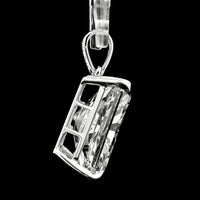 6.86 Carats Lab Grown Diamond 14K Gold Pendant
