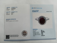 1.58 Ct Oval Mixed Cut Natural Ruby 950 Platinum Ring