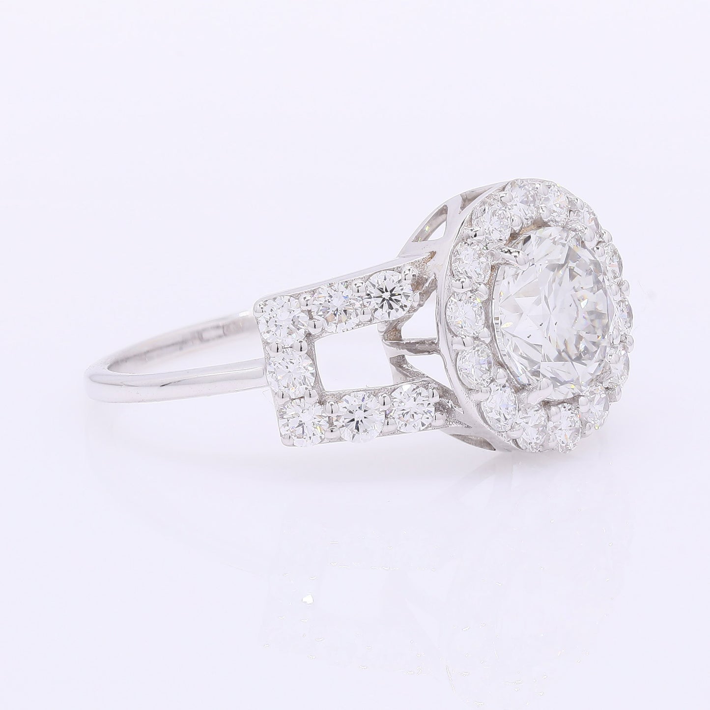 2.10 Carats Lab Grown Diamond 14K Gold Ring