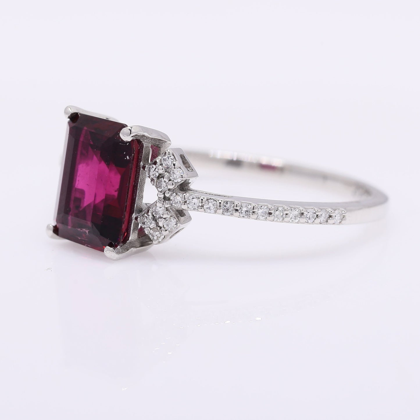 1.52 Ct Octagon Step Cut Natural Tourmaline 950 Platinum Ring