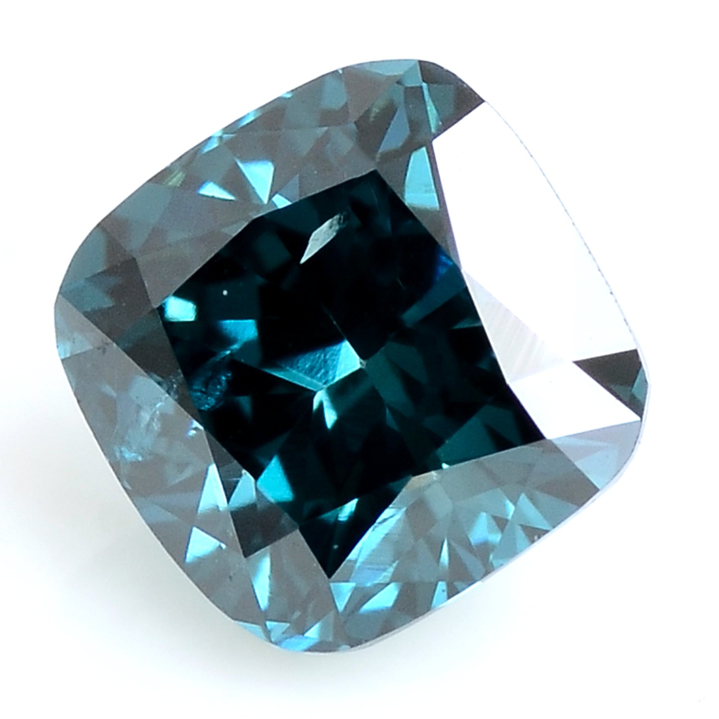 0.39 Carat Blue Diamond Cushion Loose Gemstone