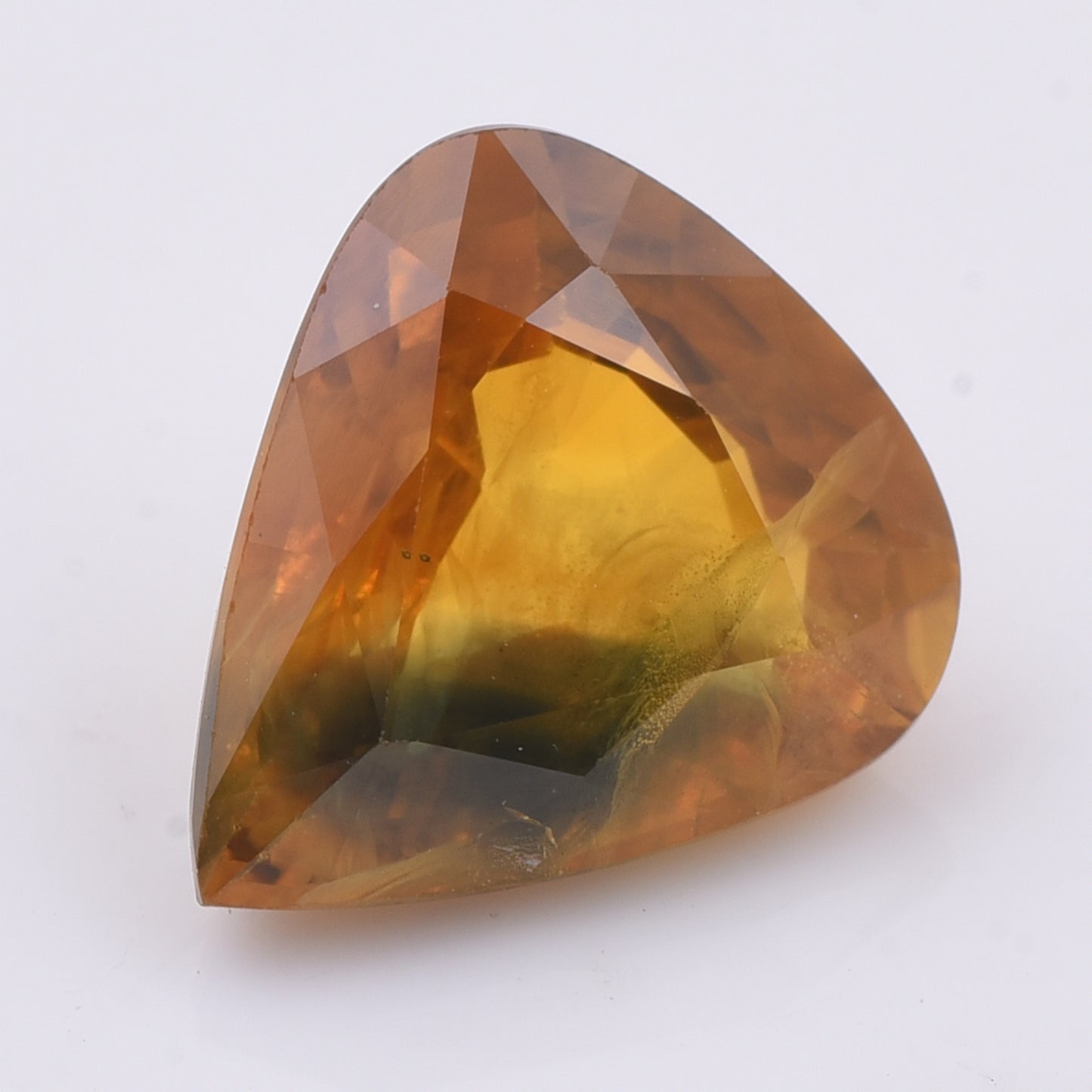 4.64 Natural Corundum Yellow Sapphire Pear Mixed Cut Gemstone