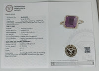5.32 Ct Emerald Cut Natural Corundum Ruby 14K Gold Ring