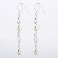 10.13 Ct Peridot 925 Sterling Silver Earrings