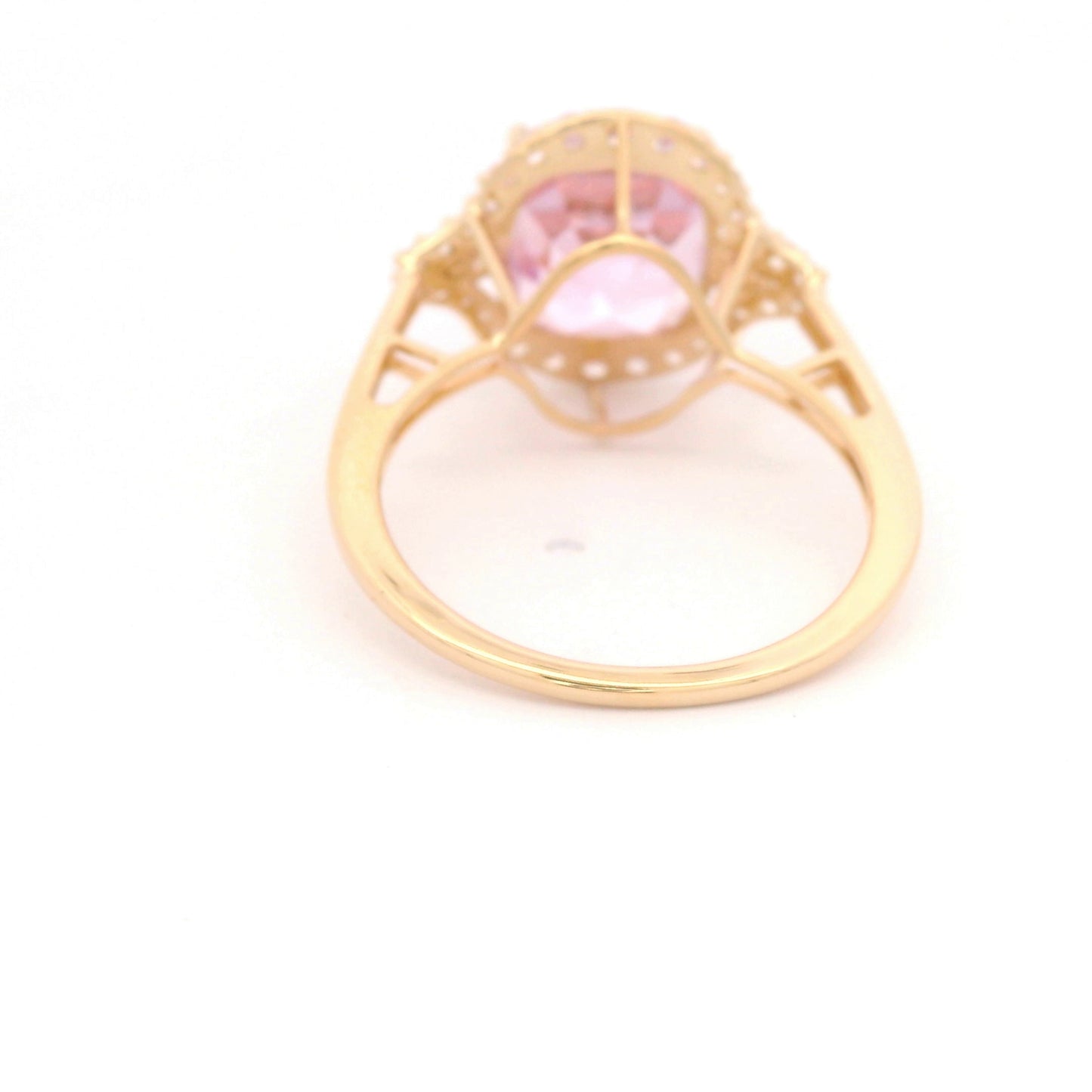 5.67 Ct Cushion Kunzite 14K Gold Ring