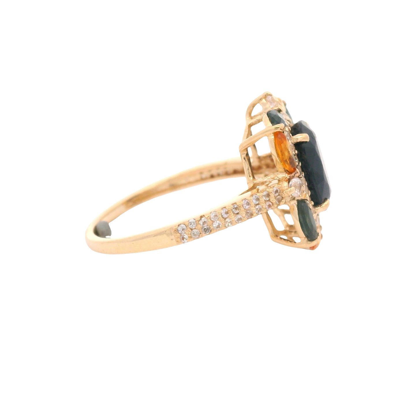 3.90 Ct Oval Sapphire 14K Gold Ring