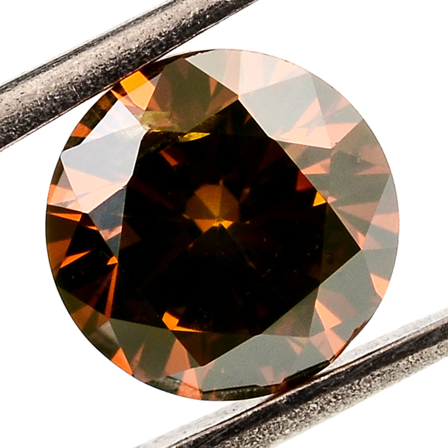 0.39 Red Diamond Round Loose Gemstone