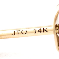2.72 Ct Square Step Cut Natural Tourmaline 14K Gold Earrings