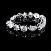 27.08 Ct Round Lab Grown Diamond 14K Gold Bracelet