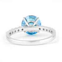 2.32 Carats Blue Lab Grown Diamond 14K Gold Ring