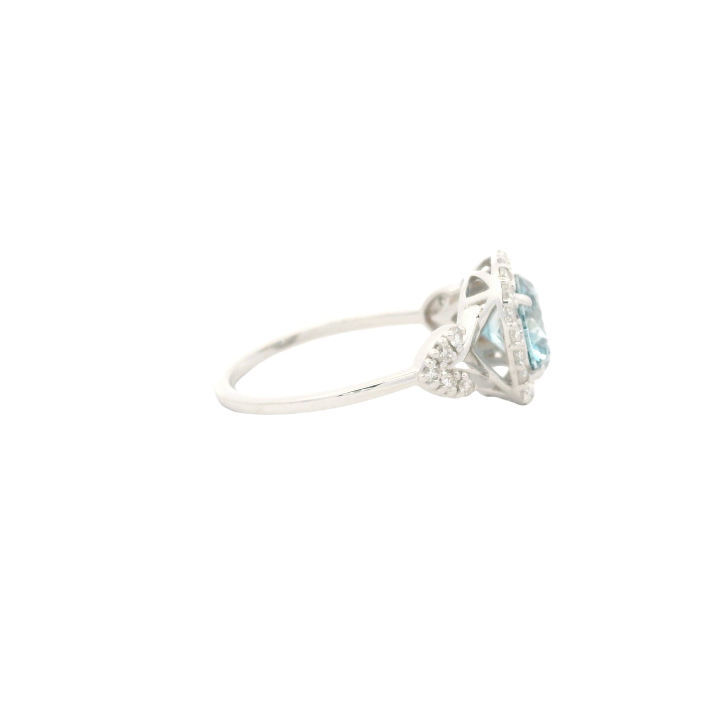 1.87 Carats Blue Lab Grown Diamond 14K Gold Ring