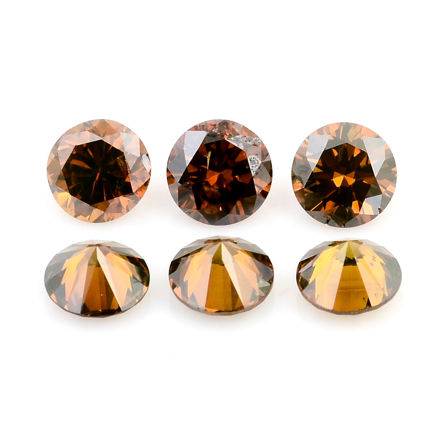 0.51 Red Diamond Round Loose Gemstone