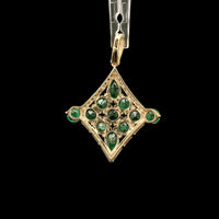 1.70 Ct Pear Emerald 14K Gold Pendant