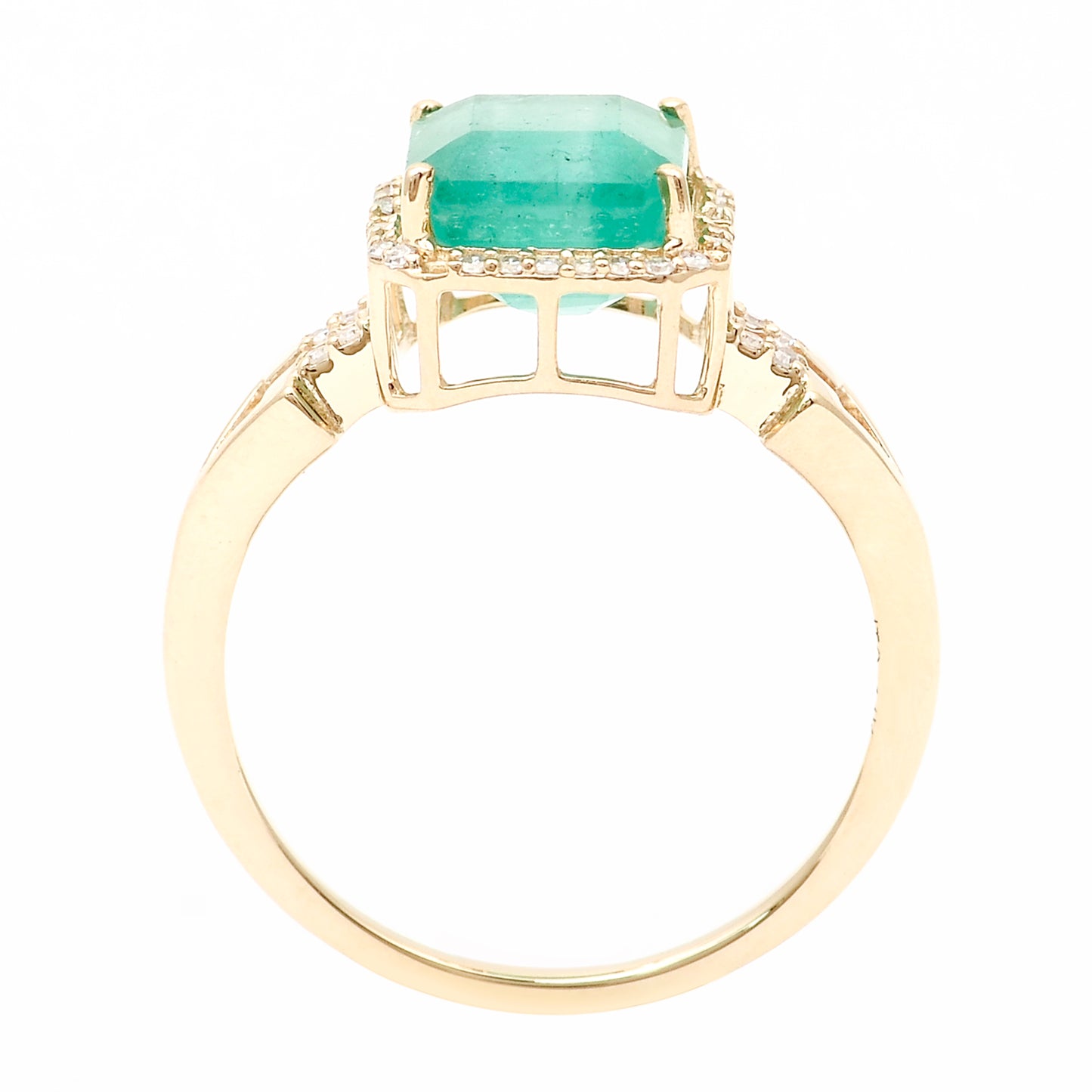 2.75 Ct Octagon Natural Emerald 14K Gold Ring
