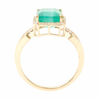 2.75 Ct Octagon Natural Emerald 14K Gold Ring
