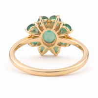 2.11 Ct Oval Emerald 9K Gold Ring