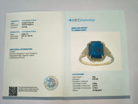 3.34 Ct Octagon Natural Sapphire 14K Gold Ring