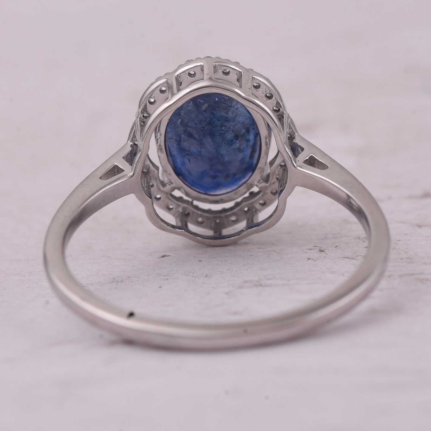 2.69 Ct Oval Mixed Cut Natural Sapphire 950 Platinum Ring