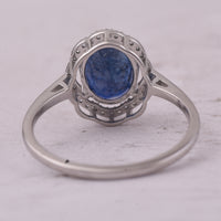 2.69 Ct Oval Mixed Cut Natural Sapphire 950 Platinum Ring