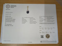 2.75 Ct Oval Mixed Cut Natural Corundum Sapphire 14K Gold Pendant